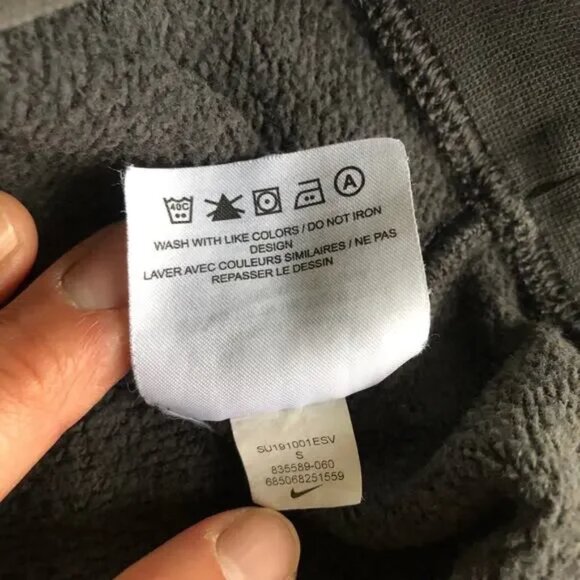 Nike Club Fleece Gray Crewneck Sweatshirt Small Swoosh Men’s S Y2K Basics - Picture 4 of 4